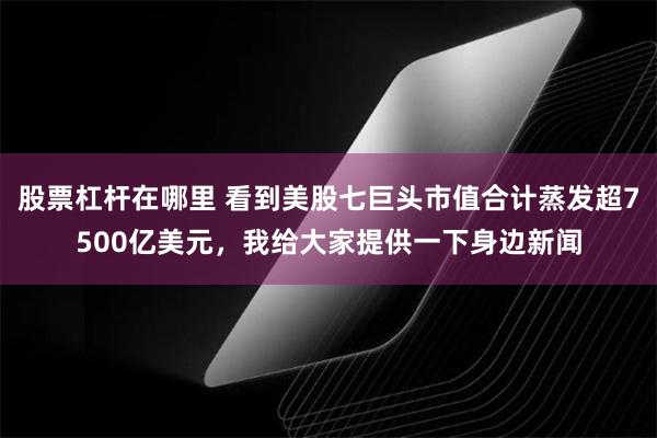 股票杠杆在哪里 看到美股七巨头市值合计蒸发超7500亿美元，我给大家提供一下身边新闻